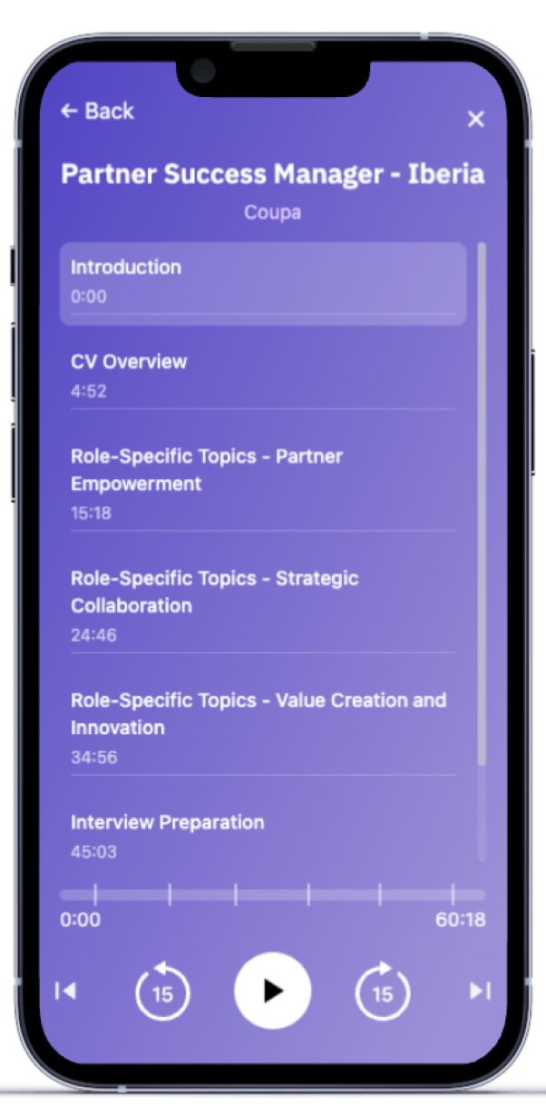 JobTunes App Interface